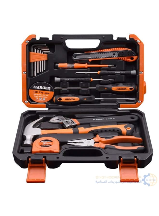 Harden 18-piece tool set with bag (screwdriver, Allen, Benz, hammer, French) Harden