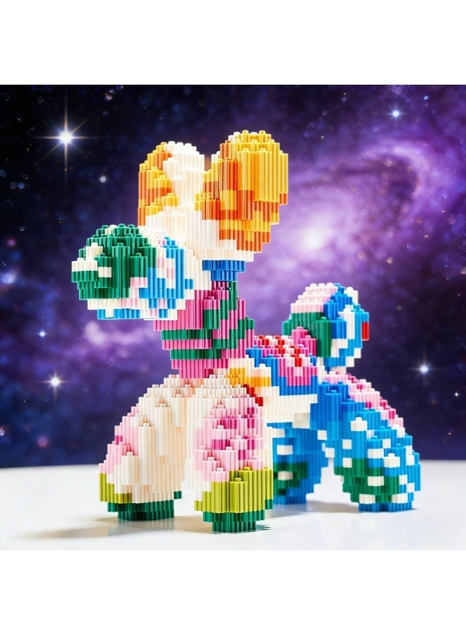 Colorful Mini Micro Particle Building Blocks Balloon Dog Kit, DIY 3D Assemble Balloon Dog Puzzle Construction Toy, Educational STEM Building Set to Train Kids Fine Motor Skills, Ideal Birthday Holiday Festival Art Craft Gift for Boys Girls Teens & Adults - Image 5