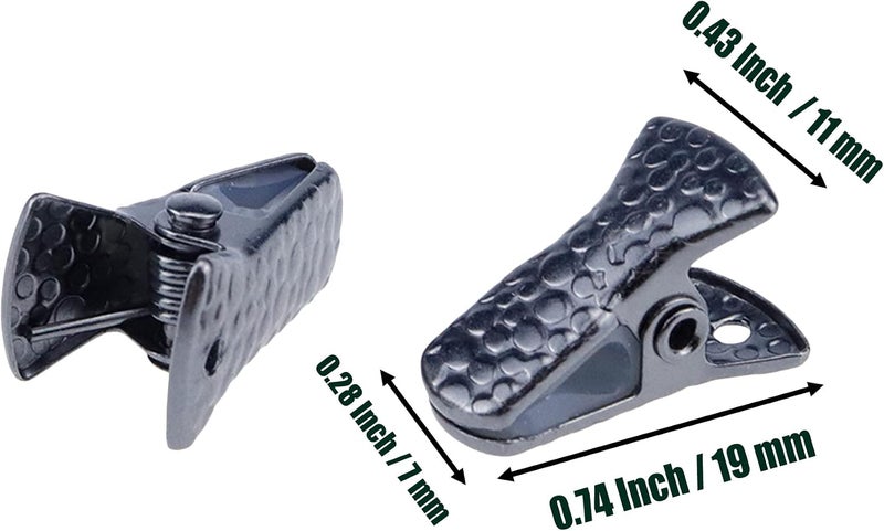 Chinflly Mini Alligator Grip, Black, 0.76x0.41 Inch / 19.5x10.5 mm - Image 4