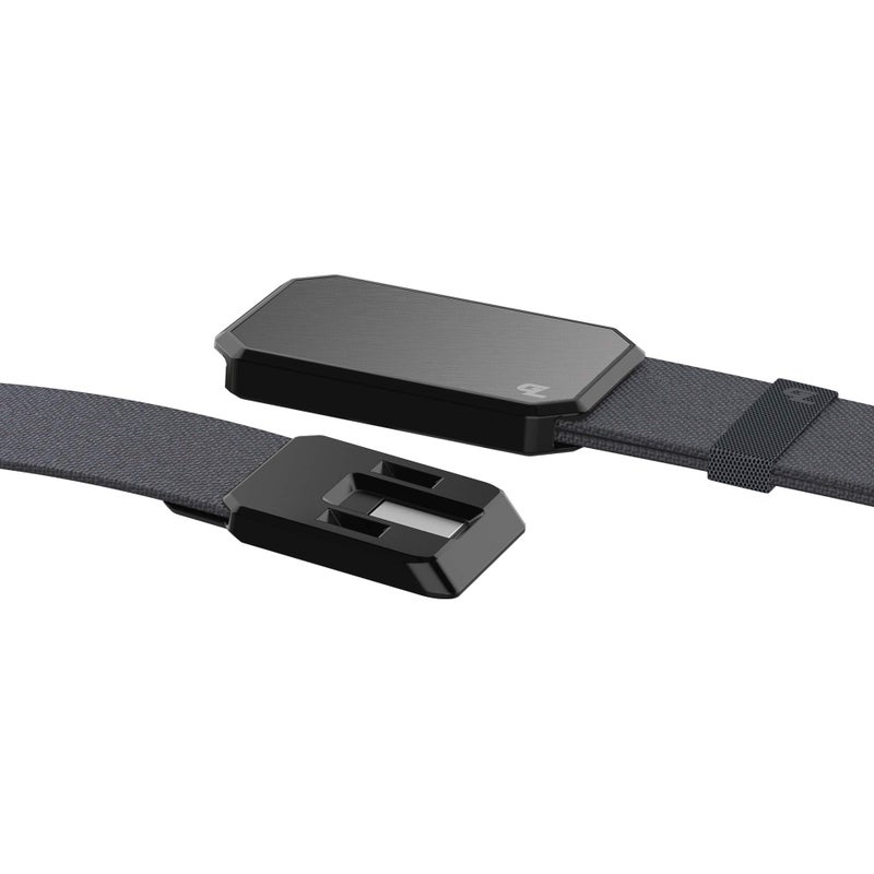 Groove Life Groove Life Groove Belt Gun Metal/Stone - Men's Stretch Nylon Belt with Magnetic Aluminum Buckle, Lifetime Coverage - X-Large (41-50")  - Image 3