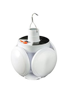Generic Solar Camping Lantern, Portable Outdoor Tent Light with Hook, Foldable LED Soccer Bulb, Rechargeable USB Fishing Emergency Light for Home, Office, Tent, Car  - Image 1