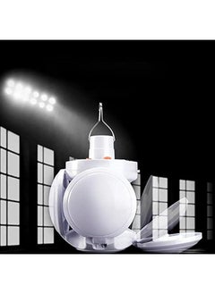 Generic Solar Camping Lantern, Portable Outdoor Tent Light with Hook, Foldable LED Soccer Bulb, Rechargeable USB Fishing Emergency Light for Home, Office, Tent, Car  - Image 4