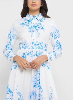 ELLA Monochrome Print Dress  - Image 3