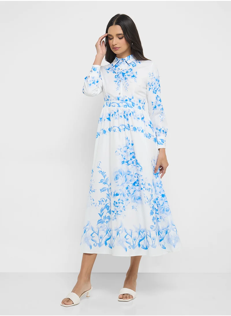 ELLA Monochrome Print Dress