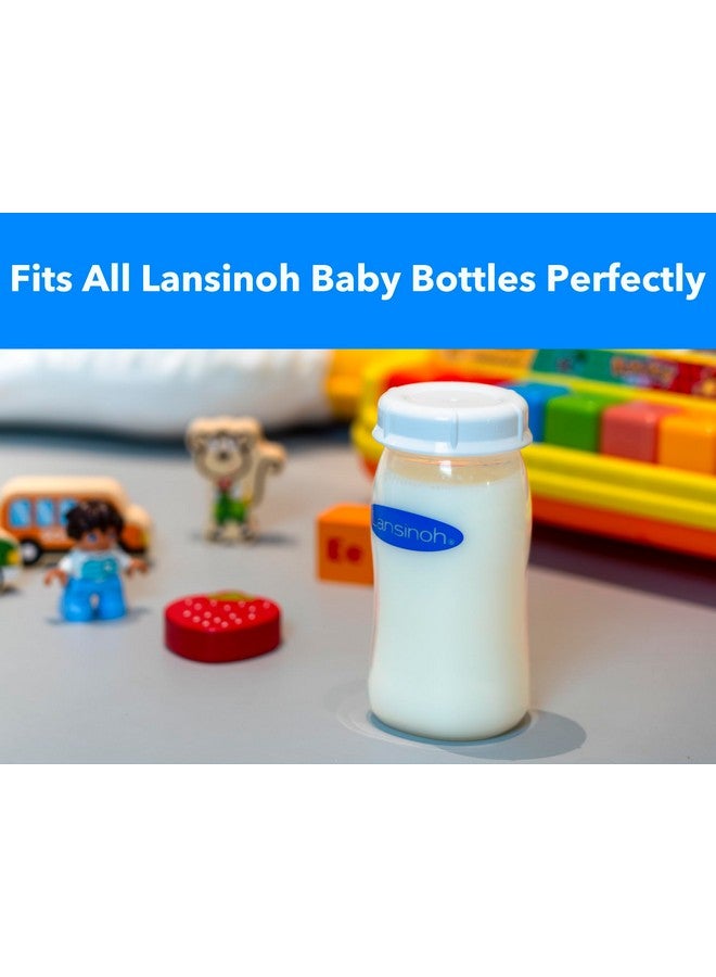 CHUBBIEE 8-Pack Travel and Storage Baby Bottle Caps Compatible with Lansinoh Bottles, Baby Bottle Lids Replacement with Sealing Gasket, Leak-Proof, BPA-Free - Image 1