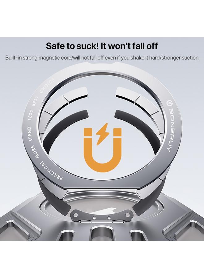 S-TOP Case For iPhone 15 Aluminum Alloy Borderless MagSafe Rotating Holder Phone Case - Image 4