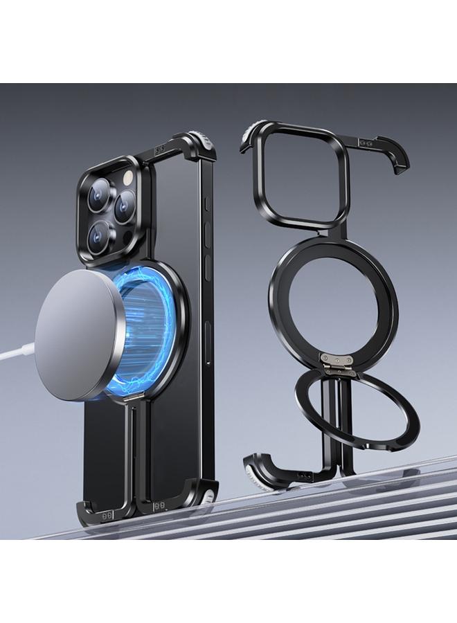 S-TOP Case For iPhone 13 Pro MagSafe Magnetic Frameless Holder Phone Case - Image 3