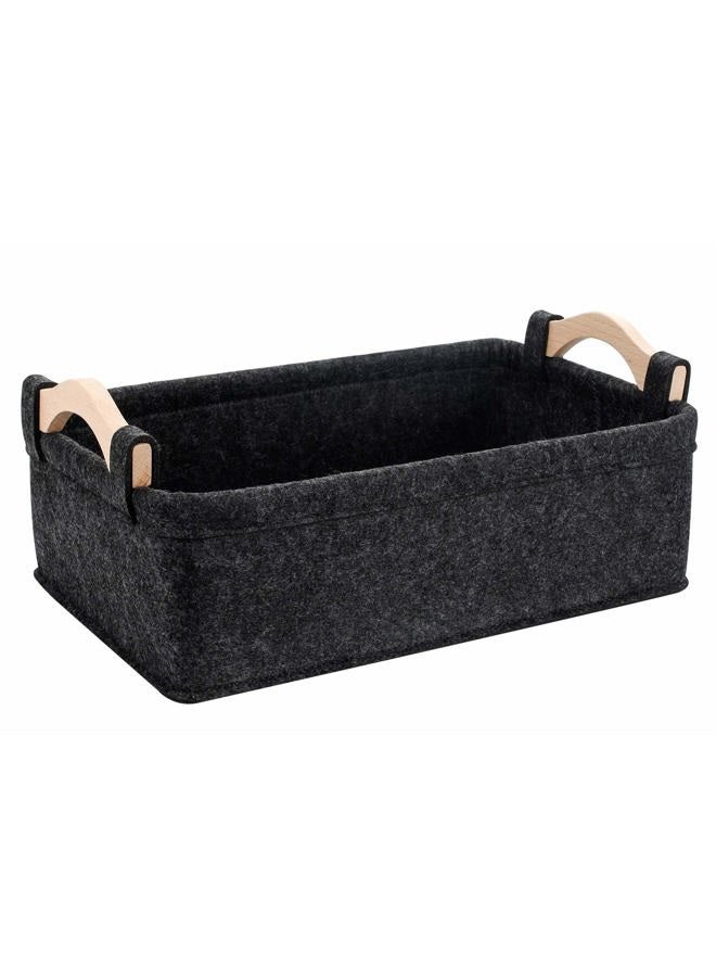 KWLET Gray Storage Baskets Narrow Storage Basket Organizer Storage Bins for Living Room Kitchen Playroom Bathroom Toilet Dorm Storage Baskets Decorative Storage Basket Large - Image 1