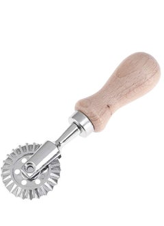 KASTWAVE Pastry and Pasta Cutter Wheel, Stainless Steel Biscuit Mold Cookie Cutter Lace-up Embossed Baking Tool Dessert Pastry Mold with Wooden Handle  - Image 1