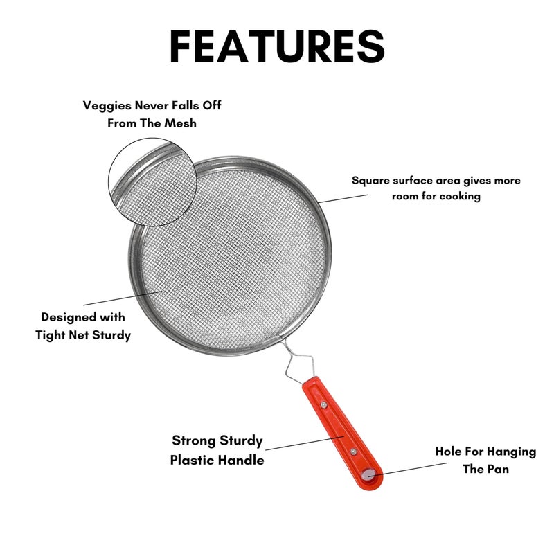 ASHMEN Papad Roaster, Phulka Grill, Roti Jali for Kitchen Cooking, Barbeque tandoori Grill for Home, Roast Papad, Baigan/Brinjal & Vegitable etc Pack of 1(8 Inch) - Image 5