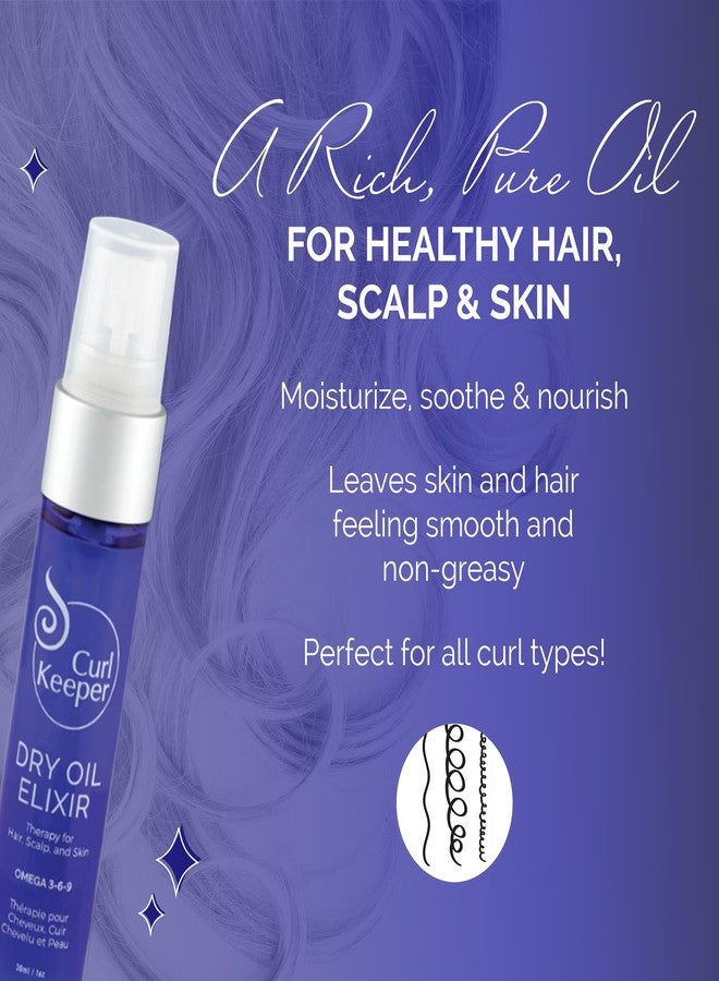 Curl Keeper Curly Hair Solutions Keeper Dry Oil Elixir (RICH IN OMEGA 3,6,AND 9)1 oz - Image 2