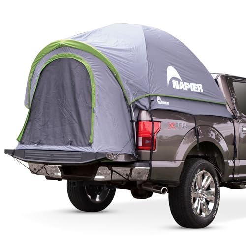 Napier Backroadz Truck Tent | Pickup Truck Bed Camping Tent | Rainfly for Water Protection | Sturdy and Spacious 2-Person Truck Tent | Easy 10-Minute Setup | Gray/Green - Image 1