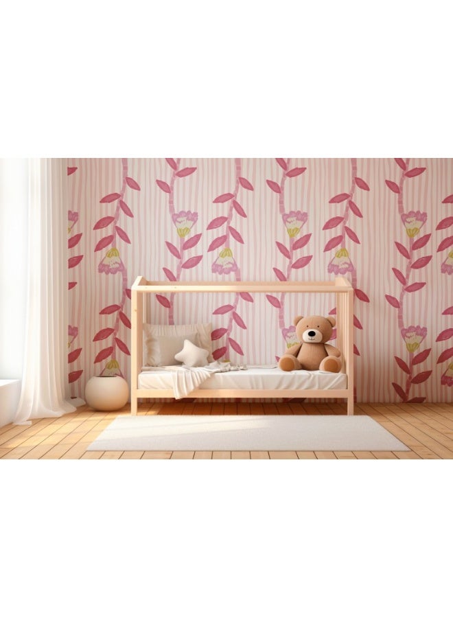 Home Gallery Bindi Flower Fabric Wallpaper Covers An Area ​​Up To 4.2Mx3M With Adhesive  And Smoothing Tool  - Image 5
