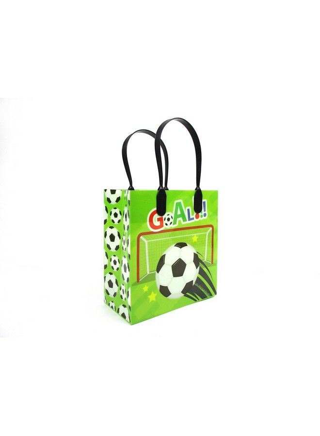 TINYMILLS Soccer Futbol Themed Party Favor Bags Treat Bags With Handles Soccer Futbol Candy Snack Bags For Birthday Party Snack Duty Goodie Bags Pack Of 12 - Image 5