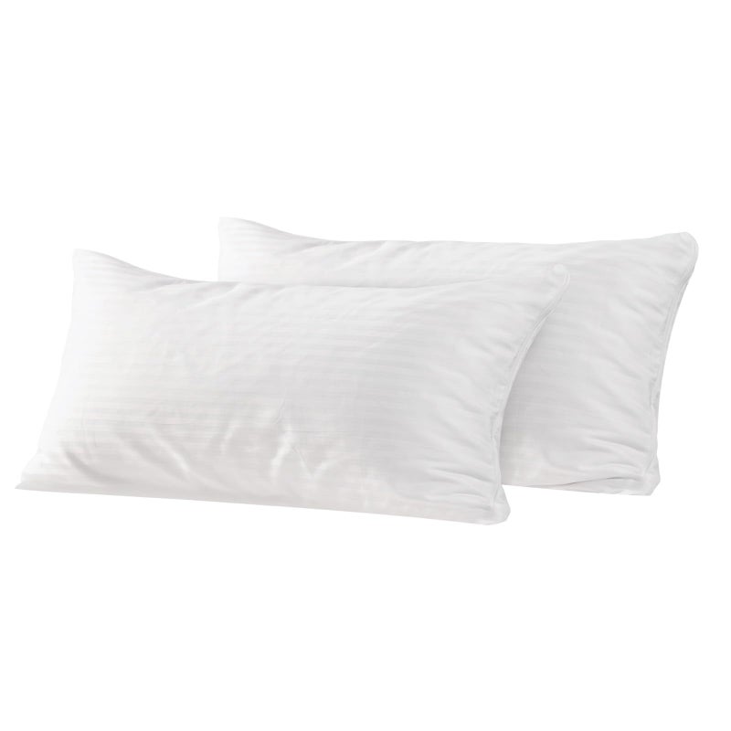 FAUNNA Zippered Pillow Protectors Cover Soft Comfortable Sateen 100% Long Staple Cotton Quiet and Breathable Bed Pillowcase Body Size 2 Pack - Image 1