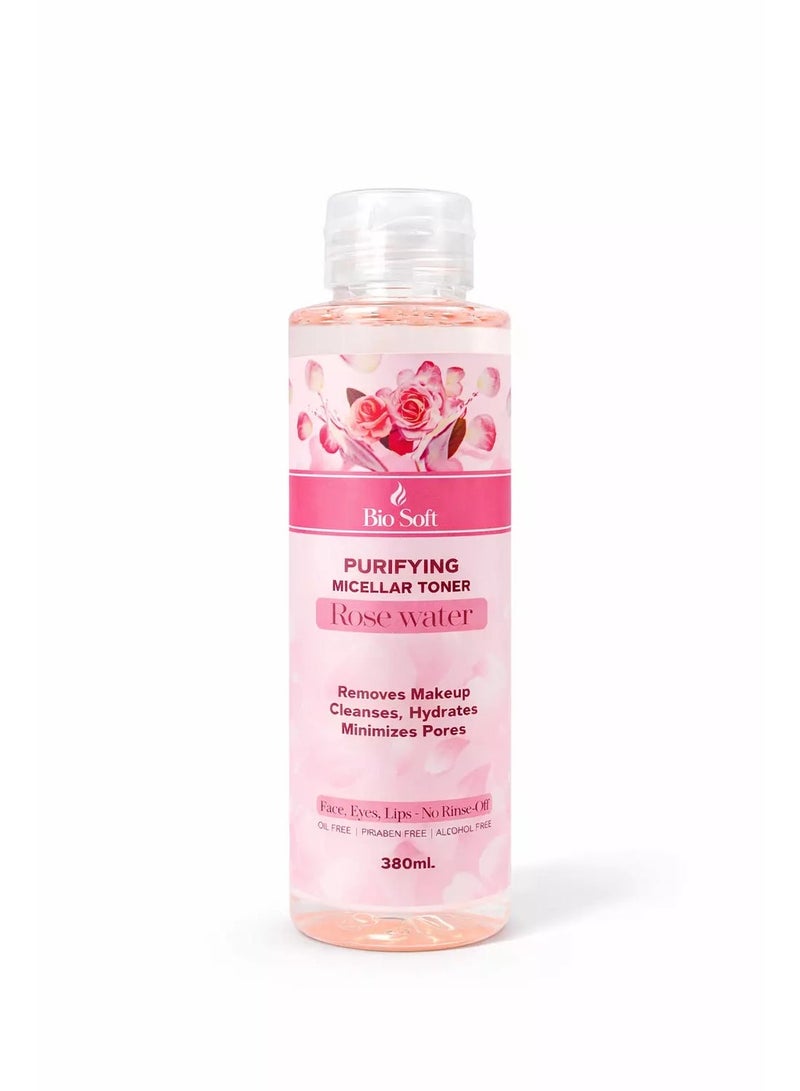 Bio Soft Rose Water Toner Micellar Water 380 ML