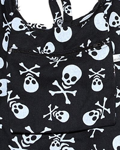 All Best Thing Skull Bohemian Boho Hobo Hippie Gothic Crossbody Bag Purse 33" Black (Black) - Image 3