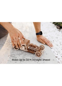 Wood Trick Wood Trick Hot Rod Wooden Model Car Kit to Build - Rides up to 32 feet - Detailed - 3D Wooden Puzzles for Adults and Kids to Build - Engineering DIY Mechanical Wood Model Kits for Adults  - Image 2