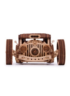 Wood Trick Wood Trick Hot Rod Wooden Model Car Kit to Build - Rides up to 32 feet - Detailed - 3D Wooden Puzzles for Adults and Kids to Build - Engineering DIY Mechanical Wood Model Kits for Adults  - Image 5