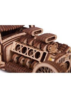 Wood Trick Wood Trick Hot Rod Wooden Model Car Kit to Build - Rides up to 32 feet - Detailed - 3D Wooden Puzzles for Adults and Kids to Build - Engineering DIY Mechanical Wood Model Kits for Adults  - Image 3
