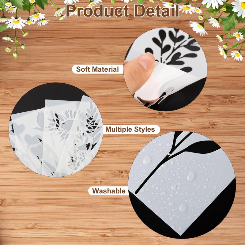 WSICSE 80Pcs Stencils for Painting, Stencils for Crafts Reusable Flower Wall Stencils for Drawing Art Scrapbook (6x4.7in, 5.91x2.59in, 4x4 in, 2x2in) - Image 3