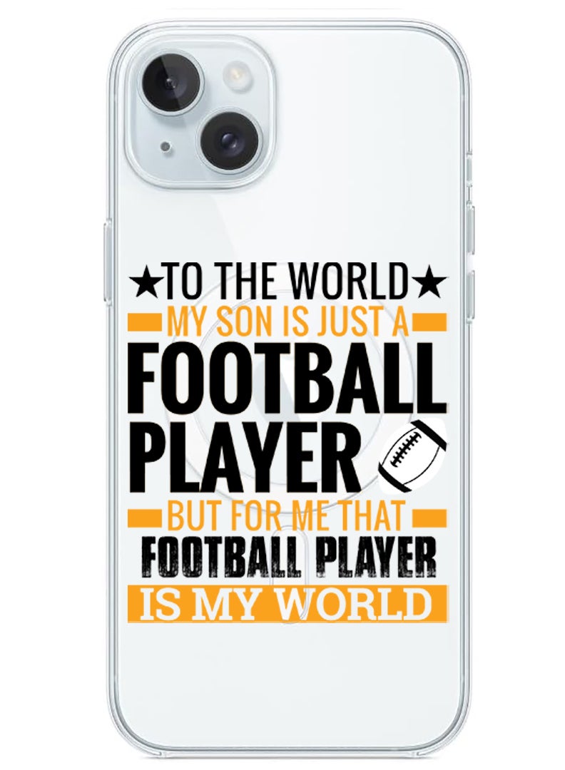 Theodor Magnetic Case for iPhone 15 Plus 6.7-inch Compatible with MagSafe Wireless Charging, Shockproof Phone Bumper Cover Football player Black copy - Image 1