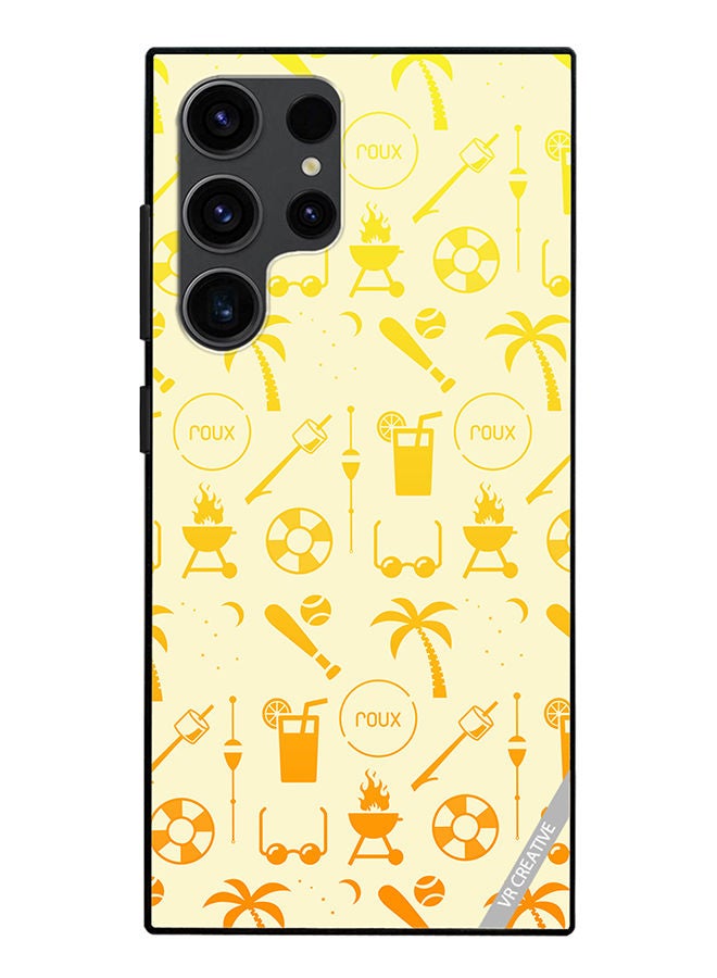 VR CREATIVE Protective Case Cover For Samsung Galaxy S23 Ultra 5G Chill Summer Pattern Design Multicolour - Image 1
