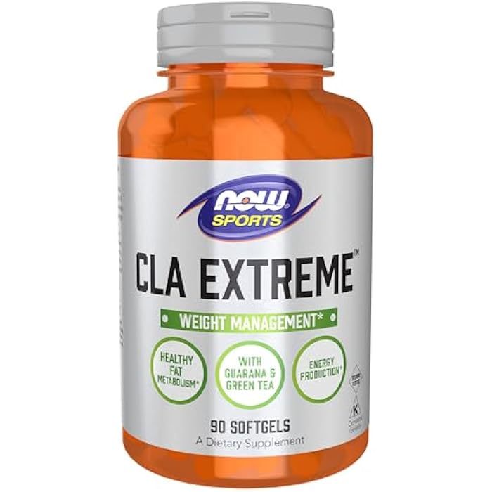 now Sports Nutrition, CLA Extreme™ (Conjugated Linoleic Acid) With Guarana & Green Tea, 90 Softgels - Image 1