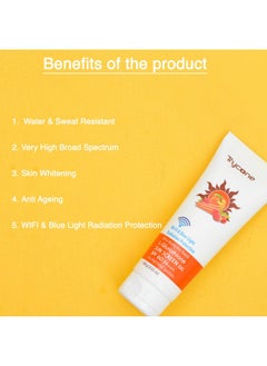 Trycone L Glutathione Sunscreen Gel - Vitamin C With Ultra Matte Dry Touch Spf 60 Pa+++, Enrich With Radicare Gold & Natural Actives, Wi-Fi & Blue Light Radiation Protection Gel Sunscreen, 100 Gm  - Image 2
