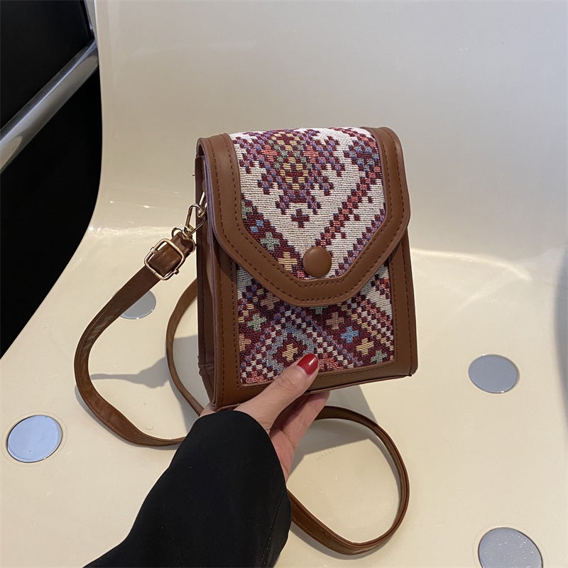 Retro Fashion Elegant Small Bag Women'S Popular Korean Shoulder Crossbody Bag 2023 Winter New Mobile Phone Bag - Image 3