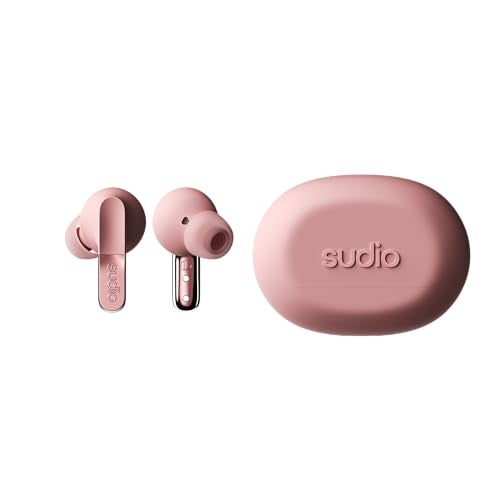 Sudio N3 Pro Wireless Earbuds – Active Noise Cancelling (ANC), 30-Hour Playtime, Sweat & Splashproof, Eco-Friendly Design with Recycled Materials, Comfortable Fit, Premium Metallic Finish (Pink) - Image 2
