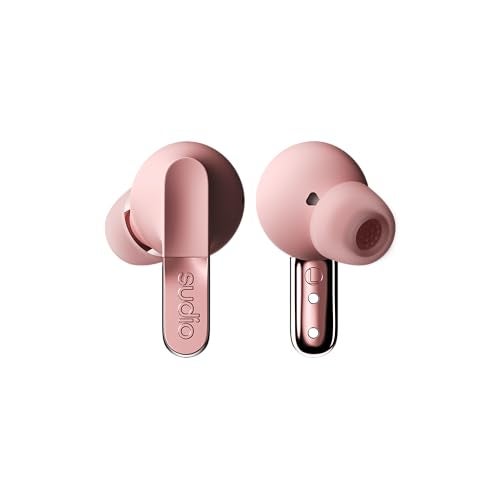Sudio N3 Pro Wireless Earbuds – Active Noise Cancelling (ANC), 30-Hour Playtime, Sweat & Splashproof, Eco-Friendly Design with Recycled Materials, Comfortable Fit, Premium Metallic Finish (Pink) - Image 1