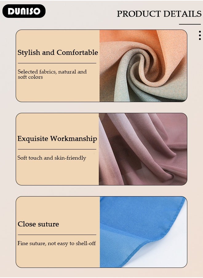 DUNISO Women's Hijab, Stylish and Comfortable Hijab Scarfs, Stretchy, Very Comfy & Good for Everyday Use, High Quality Polyester Satin Silk Hijab Doesn't Need a Pin  - Image 5