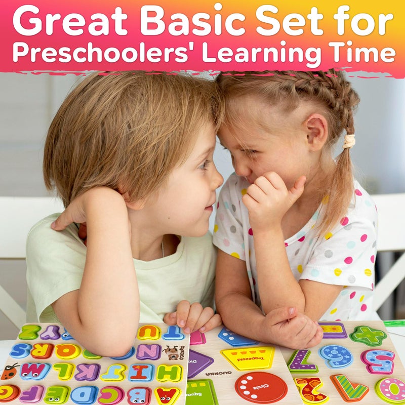 quokka ألغاز كوكّا للأطفال من عمر 2-4 سنوات – ألغاز خشبية للأطفال من 1-3-5 سنوات – لعبة تعليمية للسفر مع الأرقام والحيوانات والأشكال – هدية تعليمية خشبية للأولاد والبنات - Image 5