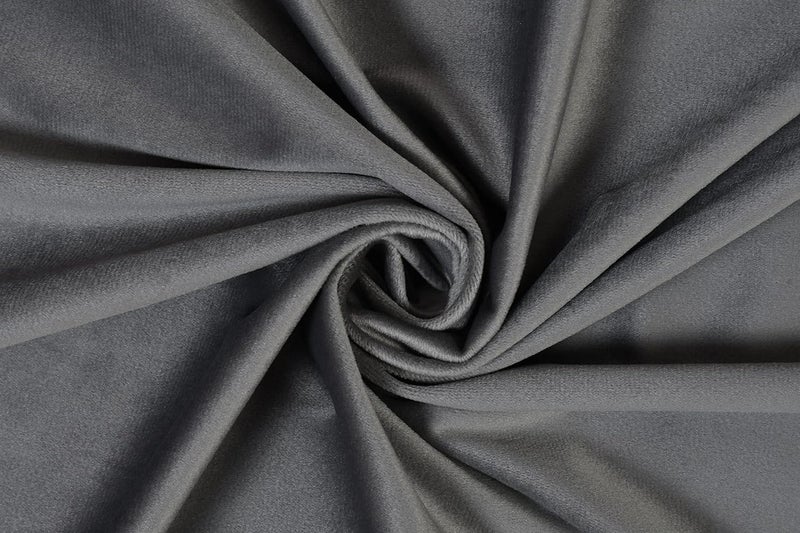 Home-Cloud Home cloud 3 Pieces Velvet Plain Semi Blackout Parda Curtains for Long Door 9 Feet Set of 3 Pcs 4 Feet x 9 Feet ColorGray  - Image 2