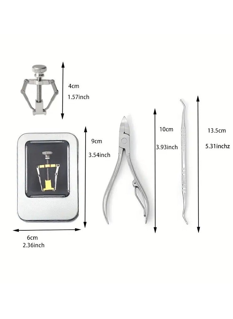 Rozino 1pcs Ingrown Toenail Corrector Ingrown Toenail Correction Tool Toe Clip Stainless Steel Foot Care Pedicure Tool, Toenail Seam Cleaning Tool, Embedded Toenail Toenail Trimming, Stainless Steel Toenail Clipper  - Image 3