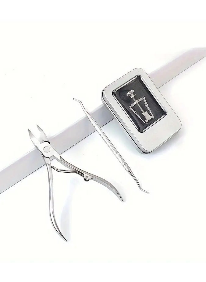Rozino 1pcs Ingrown Toenail Corrector Ingrown Toenail Correction Tool Toe Clip Stainless Steel Foot Care Pedicure Tool, Toenail Seam Cleaning Tool, Embedded Toenail Toenail Trimming, Stainless Steel Toenail Clipper  - Image 5