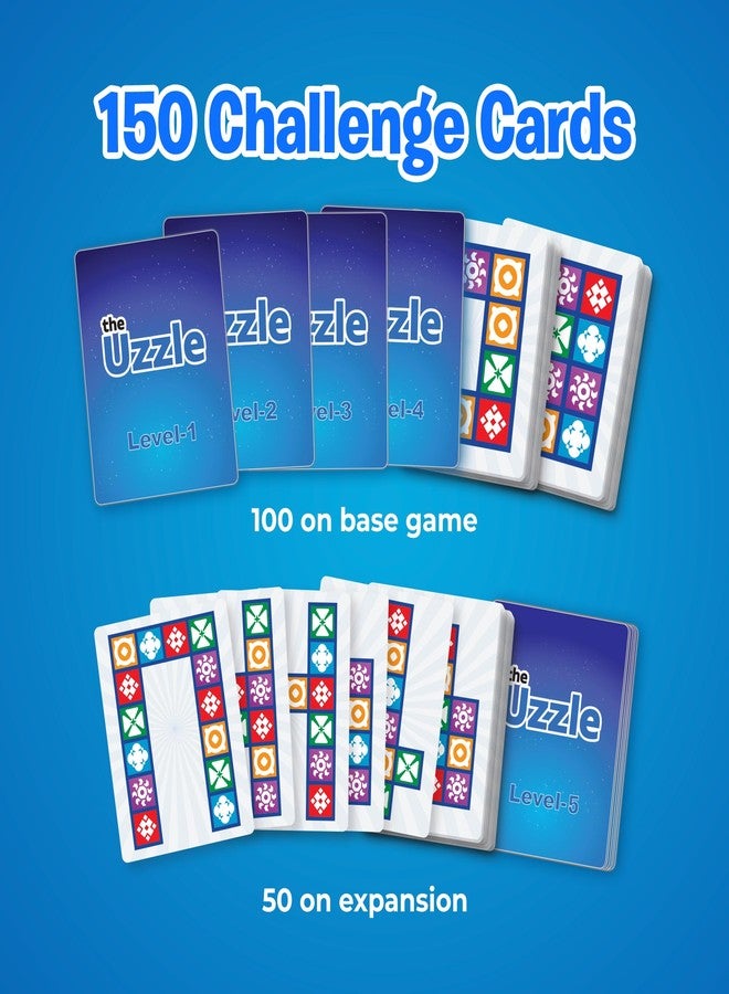 The Uzzle 3.0 & Expansion Bundle - Includes New Level 5 Challenges - Fun for Family Game Nights - Skill Development & Gift Set - Bundle of Fun Board Games for Adults & Children - Ages 4+ - Image 3
