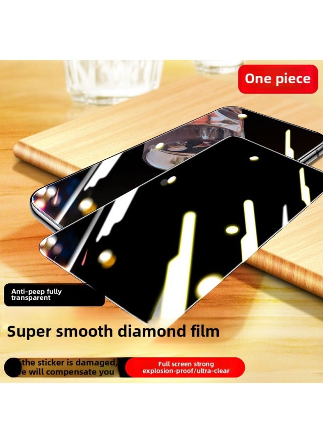 Generic For Vivos7 Tempered Film S7 Mobile Phone Film Vovis7e Vitality Version Vivo Full Screen S7e Peep Screen Vivi-Colour:[diamond Full Screen Transparent] Privacy Film Protects Privacy [1 Piece]-Size:Vivo S7e Active Edition  - Image 1