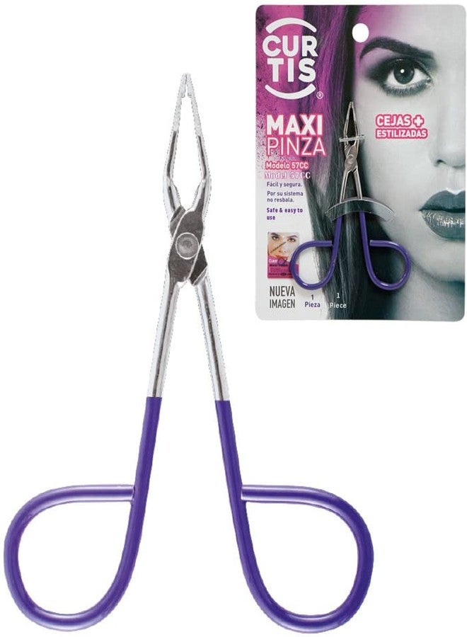 Curtis SACACEJAS Scissors TWEEZERS-STRAIGHT TIP-Easy to Hold-Amazing Tweezers For Eyebrows & ANY Facial Hair,Ingrown Hair,Fine Hair,Chin Hair,Blackhead MADE IN MEXICO,Silver,Purple - Image 4