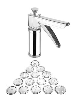 JENMA ENTERPRISE JENMA ENTERPRISE Stainless Steel Kitchen Press with 15 Different Types of Jalies Murukku MakerBhujiya MakerNoodlesCookiesNamkeenChakali MakerSev MakerFarsan MakerGathiya Maker  - Image 3