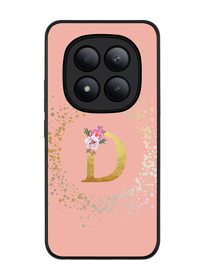 Stylizedd For Xiaomi Redmi Note 15 Pro+ / Poco M8 Pro Case,Slim fit Camera Protection, Shockproof Thin Phone cover  - Custom Monogram Floral - D  (Rose Pink ) - Image 1