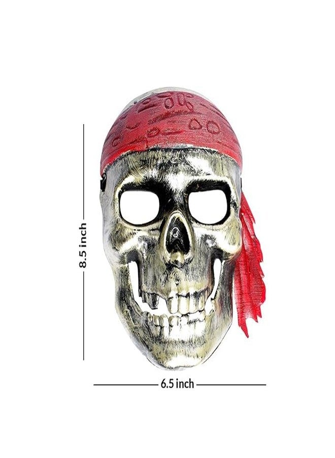 LUDALY Scary Horror Comic Face Mask For Halloween Party fancy dress Costume Ball Dance Party etc. (Pack Of 10, Silver) - Image 2