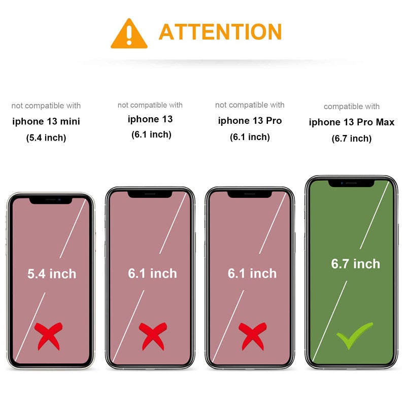 KIHUWEY KIHUWEY Compatible with iPhone 13 Pro Max Case Wallet with Credit Card Holder, Premium Leather Magnetic Clasp Kickstand Heavy Duty Protective Cover for iPhone 13 Pro Max 6.7 Inch(Brown)  - Image 2