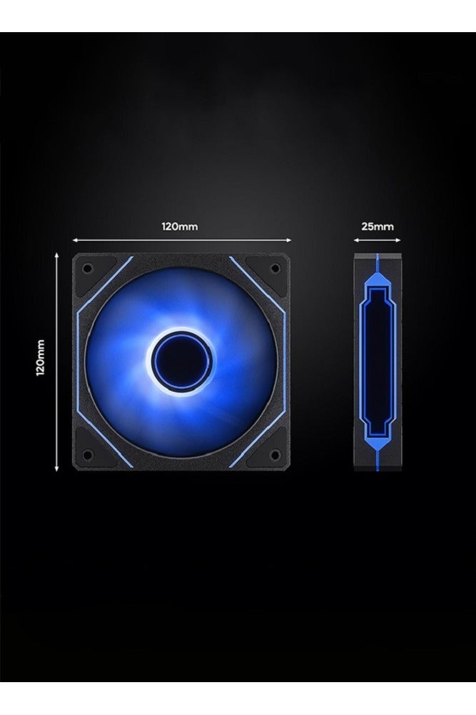 3 Pack ARGB Case Fans, 120mm, Hydraulic Bearing for Low-Noise Operation, 3 Sides Infinite Mirror Design,  4pin/3pin PWM Motherboard Light Sync, for Computer Case and Liquid Cooler, Black - Image 2