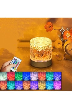 Generic Crystal Ocean Wave Lamp 16 Color Crystal Lamp LED Night Light with Remote for Bedroom USB Rechargeable Bedside Lamps Romantic Lighting  - Image 1