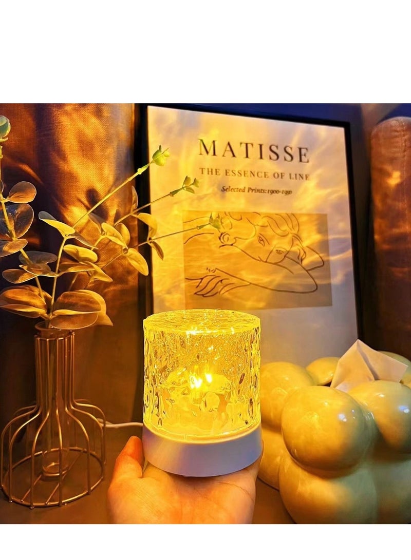 Crystal Ocean Wave Lamp 16 Color Crystal Lamp LED Night Light with Remote for Bedroom USB Rechargeable Bedside Lamps Romantic Lighting - Image 2