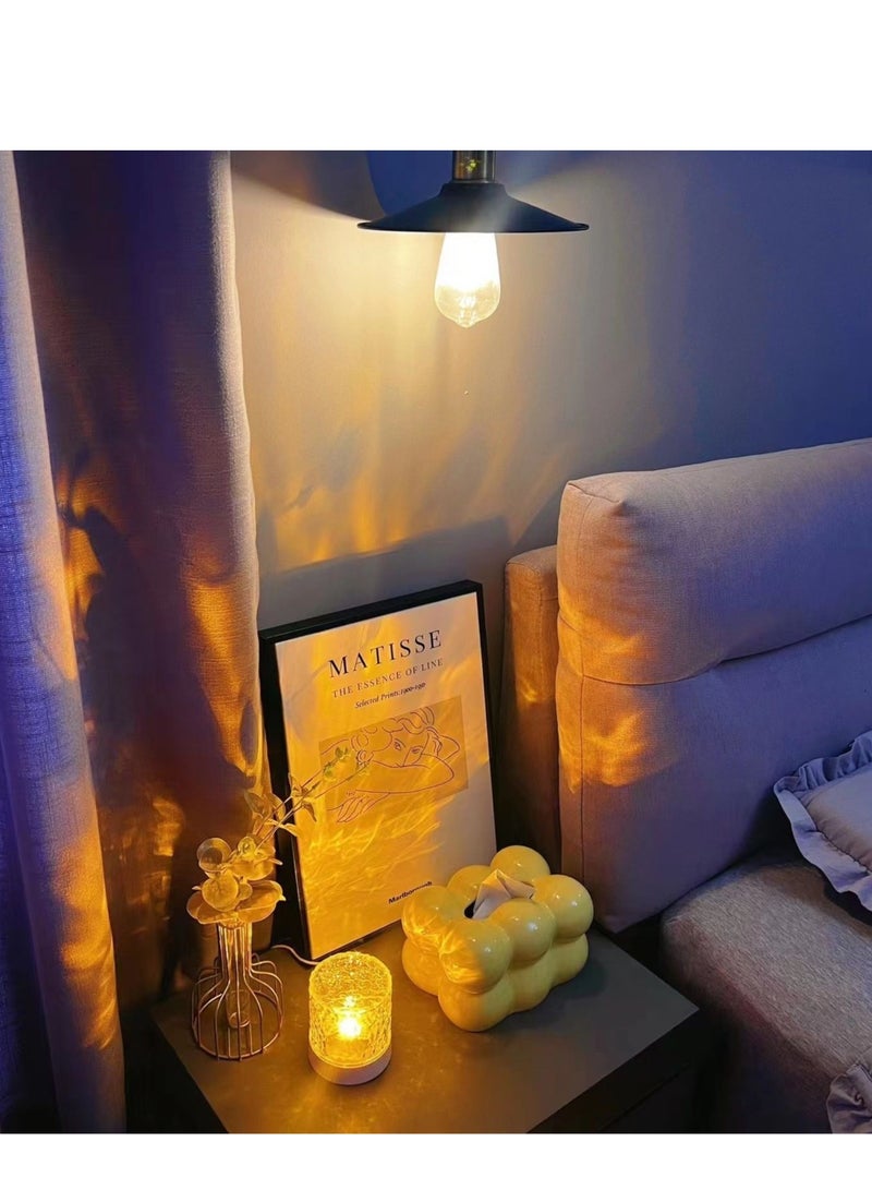 Crystal Ocean Wave Lamp 16 Color Crystal Lamp LED Night Light with Remote for Bedroom USB Rechargeable Bedside Lamps Romantic Lighting - Image 4