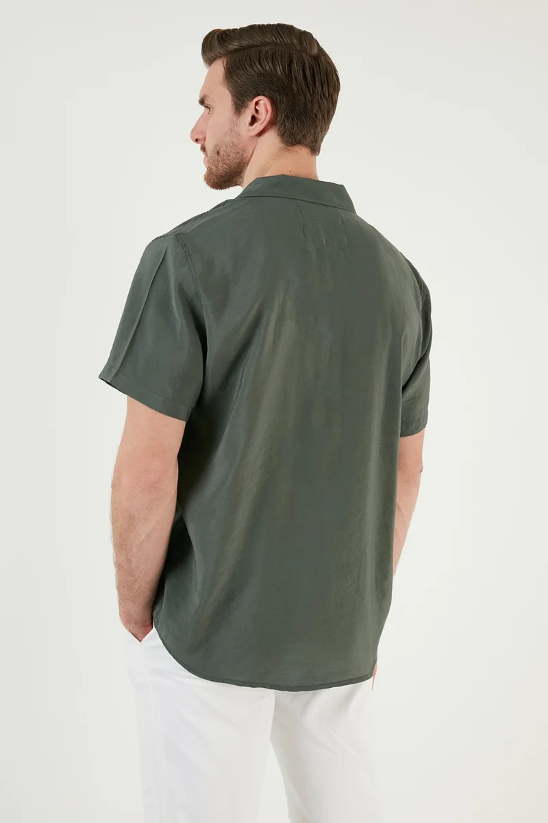 Buratti Regular Fit Open Collar Short Sleeve Shirt Men's Shirt CF24S117929