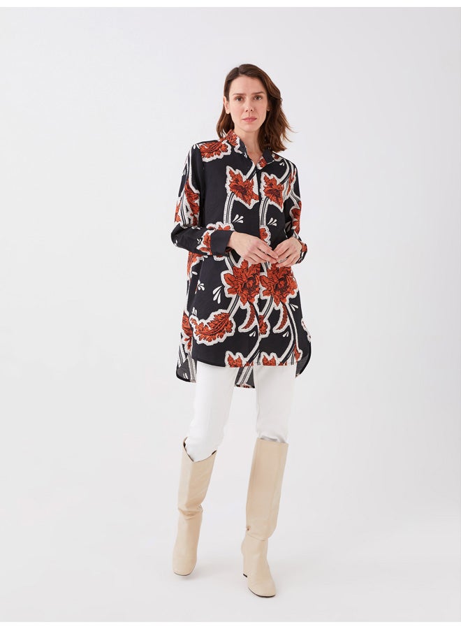 LC WAIKIKI Women's Tunic With Print Collar Patterned Long Sleeve - Image 4